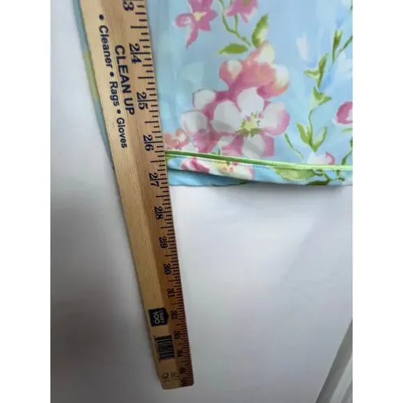 Oscar De La Renta Pink Label Women's Size Med Blue Floral Print Lounge Set - Picture 8 of 14